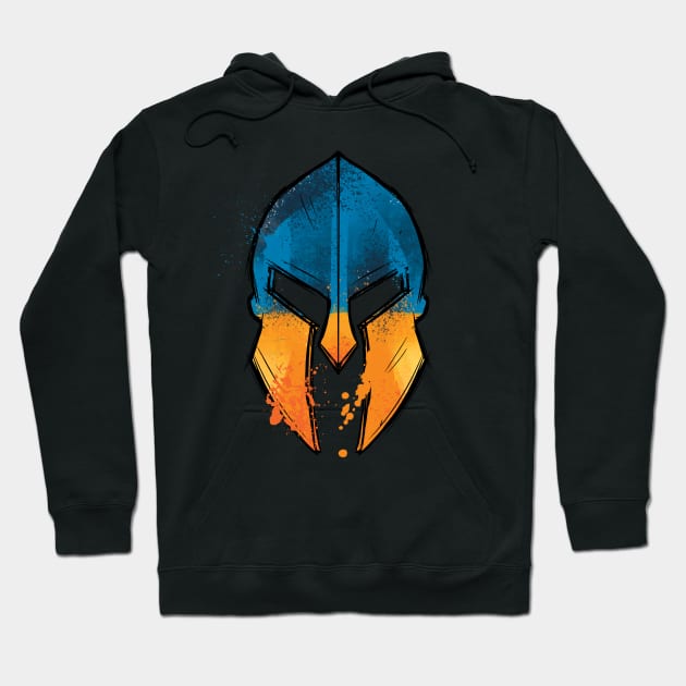 Helmet ukranian Hoodie by Christyn Evans